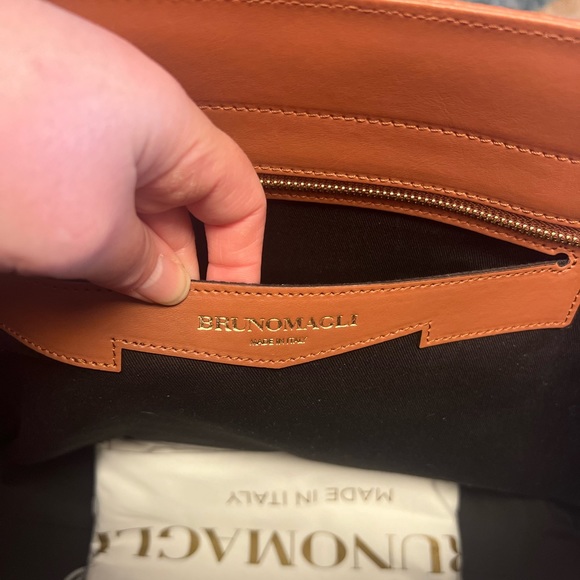 Bruno Magli Woven Embossed Italian Leather Tote. Sienna in color. NWT - Picture 5 of 8